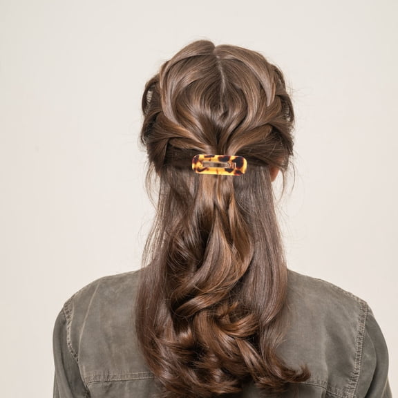 Raindrops Leopard Print Hair Clips with Good Grip for Girls and Women Assorted Color Resin and Metal 10 Pieces