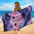 thumbnail image 4 of Garronmavis Cute Axolotl Galaxy Car Seat Towel Cover Stain Resistant Easy Installation Front Car Seat Protector for Post Workout Outdoor Daily Use Fits Most Cars SUV Trucks Sedan Van, 4 of 9