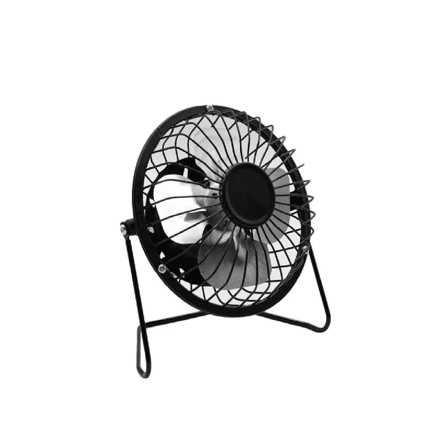 Ventilador De Escritorio Usb Pequeño Aspas De Metal 14cm