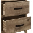 thumbnail image 4 of Tcbosik Wood Nightstand with 2 Drawers and Metal Handle, Natural, 4 of 7