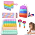 thumbnail image 1 of Gupgi Fidget Stationery Set, 6 Pcs Stress Relief Push Bubble Stationery Backpack Pencil Case Wallet Notebook Pens Fidget Toy Set, 1 of 8