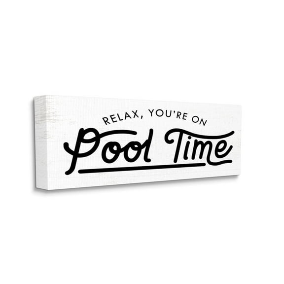 Stupell Industries You're On Pool Time Quote Summer Word Design Design by Daphne Polselli, 13" x 30"