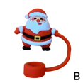 thumbnail image 3 of Christmas Straw Toppers for Cup, Santa Claus Christmas Tree Straw Cover for Cup Accessories, Silicone Straws for 10mm Straw Cover Christmas Topper, Straw Drinking IICI, 3 of 5