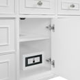 thumbnail image 4 of James Martin Vanities 48" Single Vanity, Bright White w/ 3 CM Parisien Bleu Quartz Top, 4 of 14