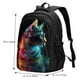 thumbnail image 5 of Fotbe Neon Spectrum Cat Portrait Mochila con Estampado y Puerto USB para Hombre y Mujer, Mochila Antirrobo, Mochila de Viaje, Mochila Escolar, Mochila Universitaria, 5 of 7