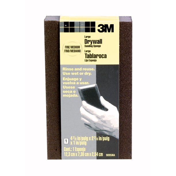 3M Large Area Drywall Sanding Sponge, 4.875 in. x 2.875 in. x 1 in
