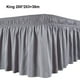 thumbnail image 5 of Bearachild de cama elástica fácil de poner y funcional con volantes de cama ajustada con volantes de primera calidad Juegos de cama Gris Rey 200*203+38, 5 of 6