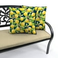 thumbnail image 2 of Jordan Manufacturing 16" x 16" Lemons Navy Fruit Square Outdoor Throw Pillow with Welt, 2 of 11