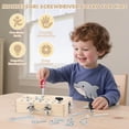 thumbnail image 2 of Vanplay Busy Board Toys for 3-5 Year Olds – Montessori Screwdriver Board Set with Lock and Key, Wooden Kid Tool Set for Boys, Birthday Gift for 3 Year Old, 2 of 7