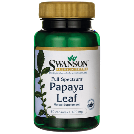 Swanson Full Spectrum Papaya Leaf Capsules, 400 mg, 60 (Best Papaya Leaf Extract)