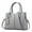 Light Grey, variant on Women Classy Satchel Handbag Tote Purse Solid Soft Leather Handle Bag Shoulder Bag Stylish Design Crossbody Bags