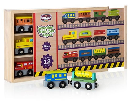wooden train set brands