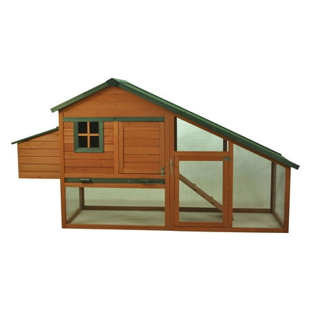 Pawhut Deluxe Wooden Backyard Chicken Coop with Run 