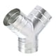 thumbnail image 1 of Adaptador de tubo de escape de conducto de aire Uxcell de 3 pulgadas, conector en Y divisor de conducto de 3 vías, 5 pulgadas, 1 of 5