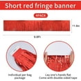 thumbnail image 5 of 4 Pack 9.8 Feet Glitter Red Parade Float Decorations for Trailer Car, NOGIS Glitter Foil Fringe Metallic Tinsel Streamers Banner Garland for Graduation Weeding Homecoming Birthday Party, 5 of 7
