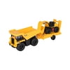 Caterpillar Light and Sound Dump Truck with Trailer and Excavator