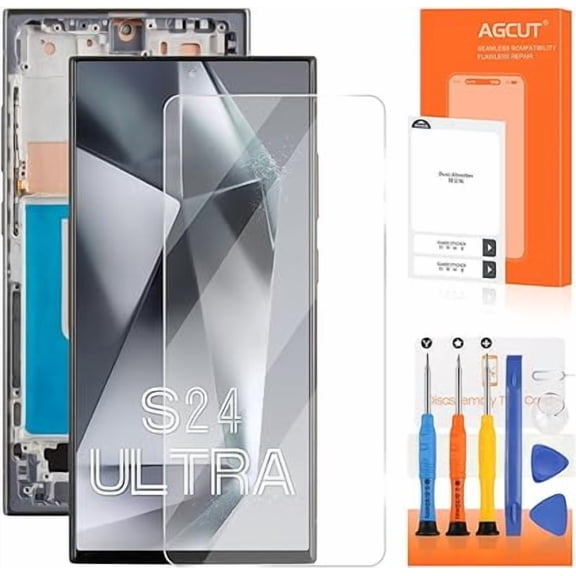 INCELL for Samsung Galaxy S24 Ultra Screen Replacement for Samsung S24 Ultra LCD Display S928B SM-S928U LCD Digitizer Touch Screen Assembly Black with Frame(No Fingerprint)