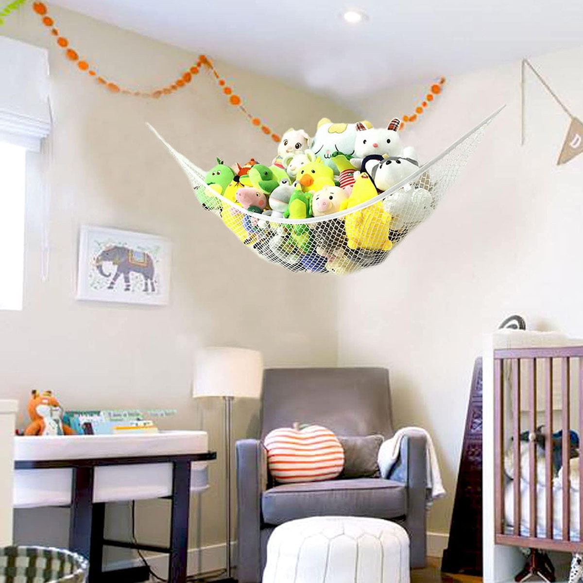 Large Plush Mesh Toy Hammock Extra Strong Corner Organizer for Kids Toys Stuffed Animals Storage Wall Hanging Net Walmart