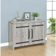 thumbnail image 4 of Pemberly Row Transitional Wood 2-Door Accent Cabinet with Metal Details in Gray, 4 of 6