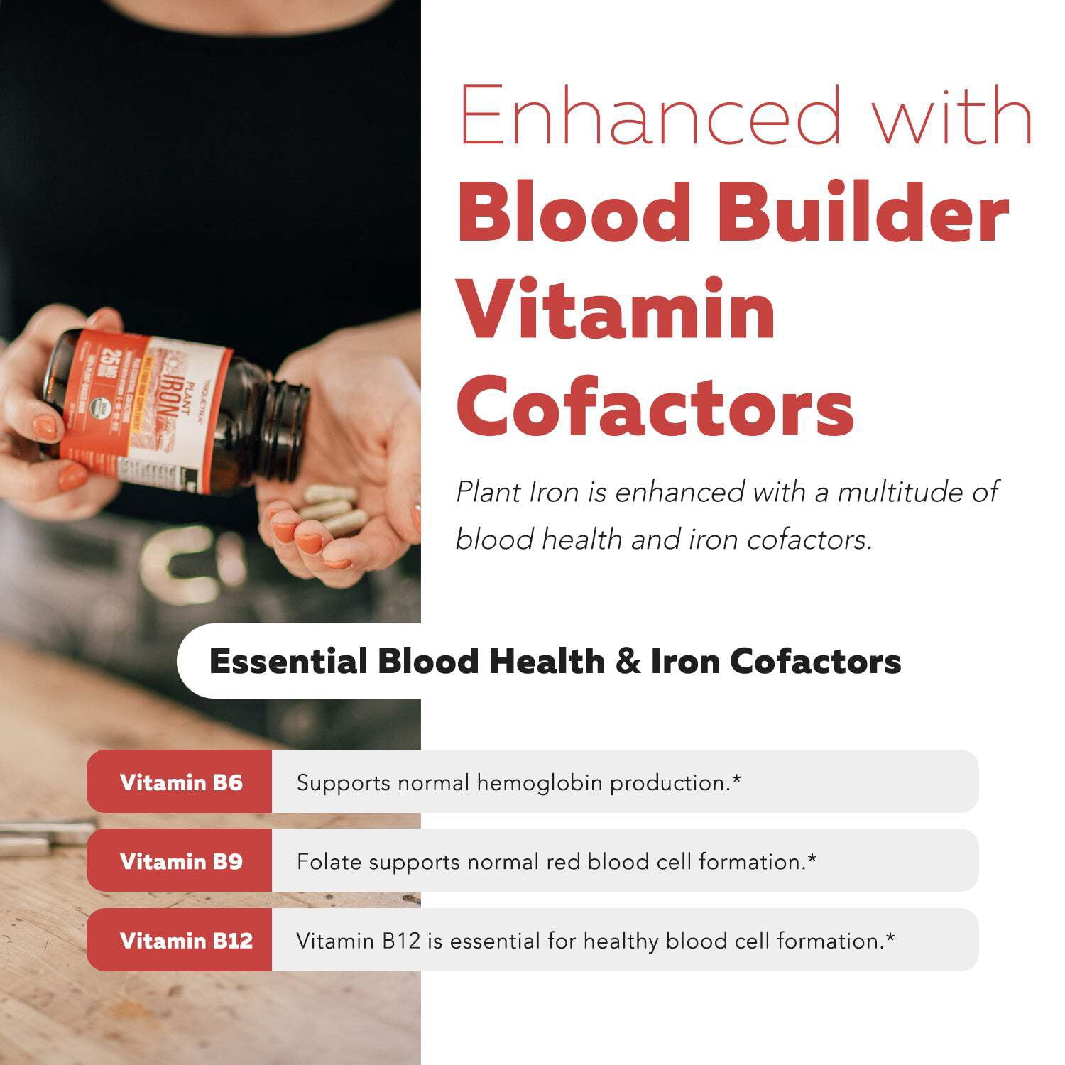 Triquetra Health Organic Iron | Whole Food Iron Supplement  Cofactors