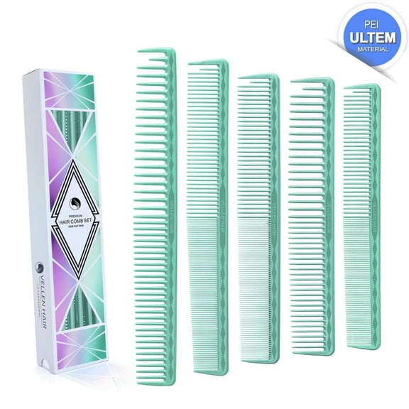 Vellen Hair Ultimate Cutting Combs 5 Different Sizes - Mint