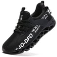 thumbnail image 2 of Sneakers for Men Slip on Fashion Sport Running Tennis Athletic Walking Shoes Gym Runner Trail Shoes Black White Size 9, 2 of 8
