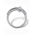 thumbnail image 2 of PalmBeach Jewelry .30 TCW Cubic Zirconia Horizontal Cross Ring in Sterling Silver, 2 of 5