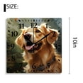 thumbnail image 2 of 10 Inch Wall Clock Battery Operated Silent Clock Decorative for Office, Kitchen, Outdoor, Living RoomWatercolor Golden Retriever Dog with Butterfly Art Print, 2 of 4