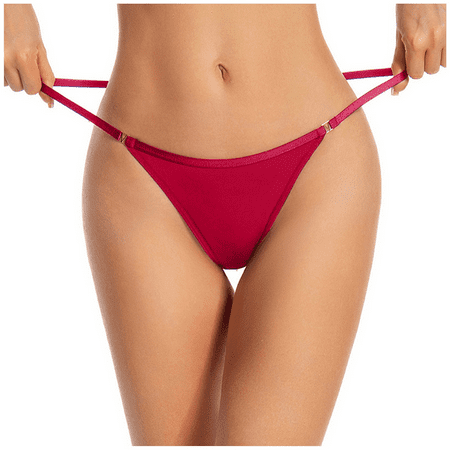 Fulorrnie Underwear for Women Breathable Bikini Seamless Comfort Panties Hipster Waistband Elastic Waist Stretchable Panty Red L
