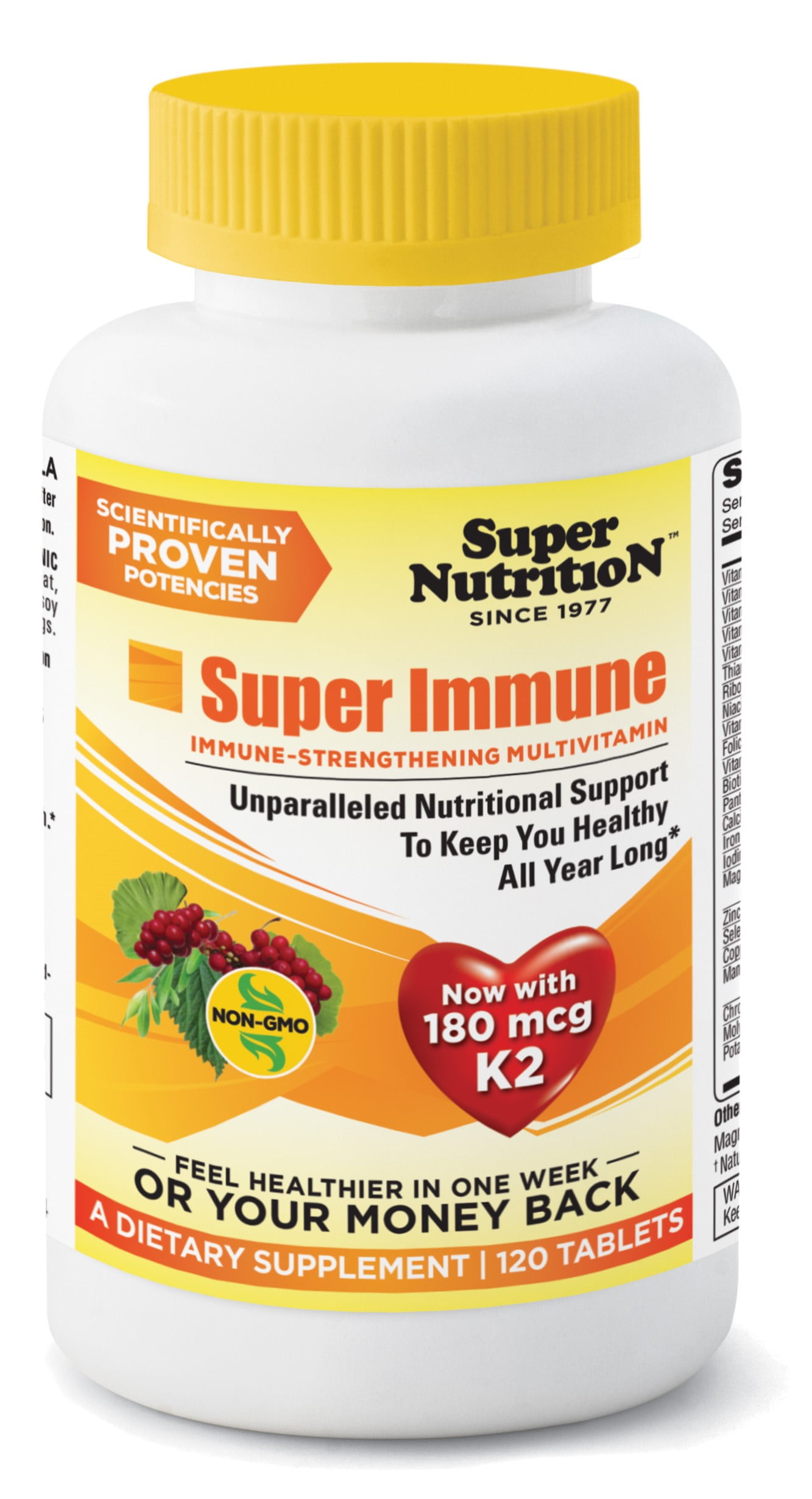 Super Nutrition Super Immune Antioxidant-Rich MultiVitamin, 240 Tablets -  Food 4 Less