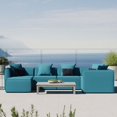 thumbnail image 2 of Lounge Sectional Sofa Set, Fabric, Blue, Modern Contemporary Urban Design, Outdoor Patio Balcony Cafe Bistro Garden Furniture Hotel Hospitality, 2 of 10