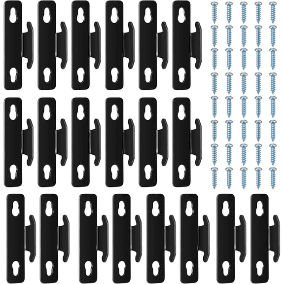 BlinkLLX Curtain Rod Bracket Curtain Rod Single Hardware Brackets Spreader Wall Hooks with Screws Window Hardware Holders for Kitchen Accessories Supply(Black,10 Pcs)