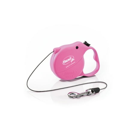 Flexi Retractable Dog Leash (Cord), 10 ft, Extra Small, Pink