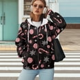 thumbnail image 4 of Yuyamidu Oversized Hoodie Womens Hoodies Candy Cane Sweatshirt Women's Fashion Hoodies & Sweatshirts Womens Zip Up Sweatshirt Jacket with Pockets S, 4 of 8