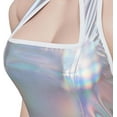 thumbnail image 5 of Vanessa Kensington Dress Women Vanessa Sexy Strappy Sleeveless Halter Silver Mini Bodycon Dress, 5 of 7