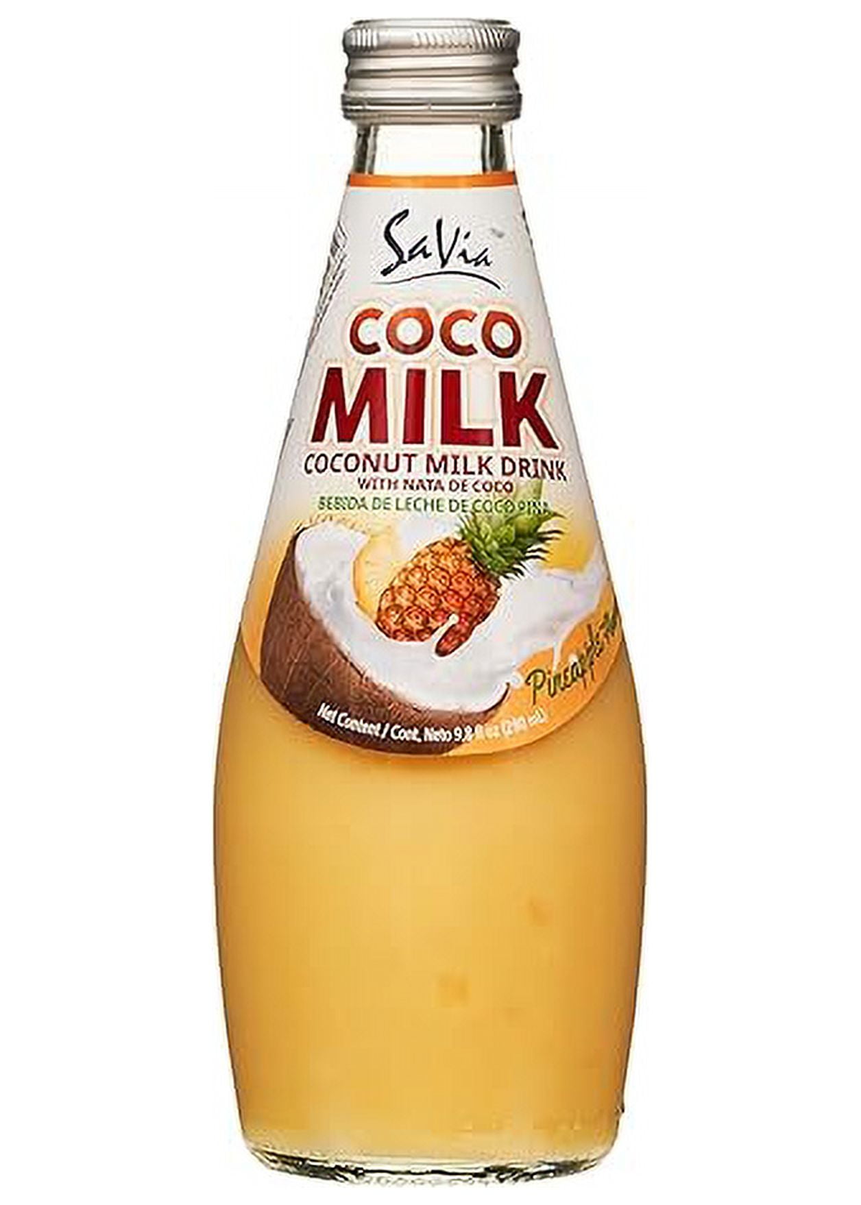 Savia Coconut Milk Drink, Pineapple Flavor, 12-Pack with Real