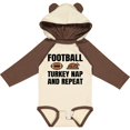 thumbnail image 3 of Inktastic Thanskgiving Football Turkey Nap and Repeat Boys or Girls Long Sleeve Baby Bodysuit, 3 of 5