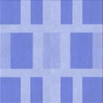 thumbnail image 1 of Ahgly Company Machine Washable Indoor Square Transitional Light Slate Blue Area Rugs, 8' Square, 1 of 7