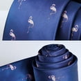 thumbnail image 4 of HISDERN Men Floral Ties Woven Classic 3.4" Necktie Set Formal tie Pocket Square for Wedding with Handkerchief Gift Box, 4 of 7