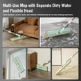 thumbnail image 6 of TOPCHANCES Flat Mop System, Mop and Bucket with Wringer Set, Flat Squeeze Mop with 2pcs Microfiber Pads (Green), 6 of 11