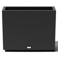 thumbnail image 1 of Veradek Block Series Span Short Plastic Planter - Black, 1 of 10