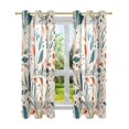 thumbnail image 7 of Yayeee Window Curtains Set of 2 for Living Room Light Filtering 63"x42", Beige Whimsical Leaves, 7 of 7