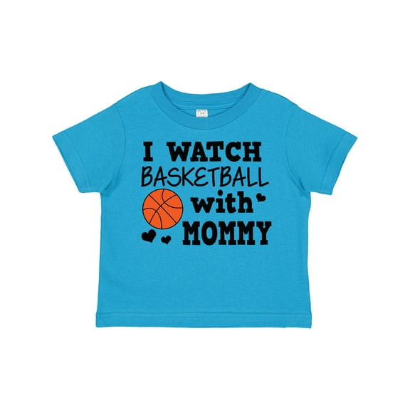 Inktastic I Watch Basketball with Mommy Boys Toddler T-Shirt