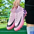 thumbnail image 6 of Ruran Mens High-Top Soccer Cleats Womens Turf Football Shoes Boys Girls Lightweight Youth Professional Indoor Outdoor AG Black Purple Pink, 6 of 9