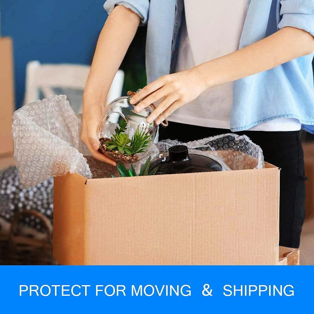 Bubble Cushioning Wrap Rolls 2-Pack, 12 Inch x 72 Feet 3/16" Air Bubble, Bubble Moving Wrap for Packing, Moving Supplies, Small business