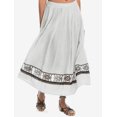 thumbnail image 3 of Max Studio London Womens Cotton A-line Skirt, White, 6, 3 of 3
