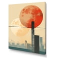thumbnail image 2 of Designart "City Sunrise Orange and Beige Hues" Cityscapes Canvas Wall Art - Industrial Orange Cityscape Living Room Canvas Art, 2 of 6