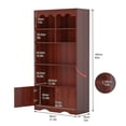 thumbnail image 3 of Huloretions 5-Tier Bookcase,63 Inch Tall Bookshelf With Open Storage Shelves & Doors,Floor Standing Display Storage Shelves For Office Living Room Bedroom, 3 of 7