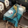thumbnail image 2 of Blue Gold Marble Pattern Rectangle Tablecloth 60"x120",Waterproof Polyester Rectangle Table Cloth, Wipeable Spillproof Polyester Tablecloth for Dining, Camping, Indoor and Outdoor, 2 of 6
