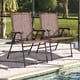 thumbnail image 1 of Costway Conjunto de 2 Sillas Plegables para Patio con Apoyabrazos Sillas de Comedor Portátiles para Terraza Piscina Jardín 64 x 58 x 91 cm, 1 of 10